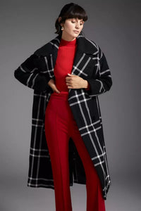 Womens/Ladies Checked Longline Coat