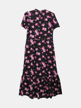 Load image into Gallery viewer, A.L.C Women&#39;s Black/ Purple Button Floral Dress