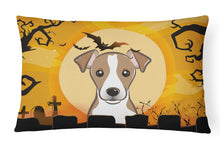 Load image into Gallery viewer, 12 in x 16 in  Outdoor Throw Pillow Halloween Jack Russell Terrier Canvas Fabric Decorative Pillow