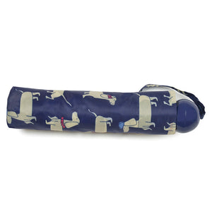 Unisex Adults Sausage Dog Supermini Umbrella (Blue) (One Size)