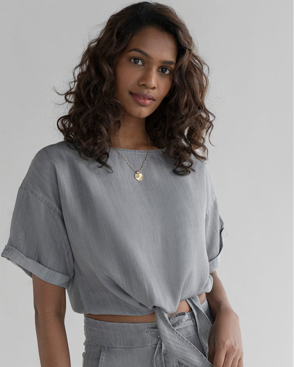 Twist And Sway Top - Stone Grey