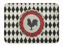 Load image into Gallery viewer, 19 in x 27 in Rooster Harlequin Black and white Machine Washable Memory Foam Mat
