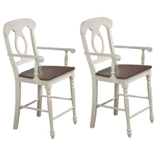 Load image into Gallery viewer, Andrews Bravo 42.5&quot; High Back 24&quot; Bar Stool With Solid Wood Seat (Set Of 2)