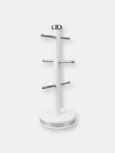 Load image into Gallery viewer, Michael Graves Design Soho 6 Hook Mug Tree with Rounded Ends, White