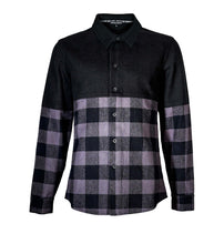 Load image into Gallery viewer, Grey Brushed Check Colourblock Shirt