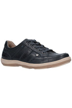 Load image into Gallery viewer, Mens Vizla Lace Leather Sneakers - Navy