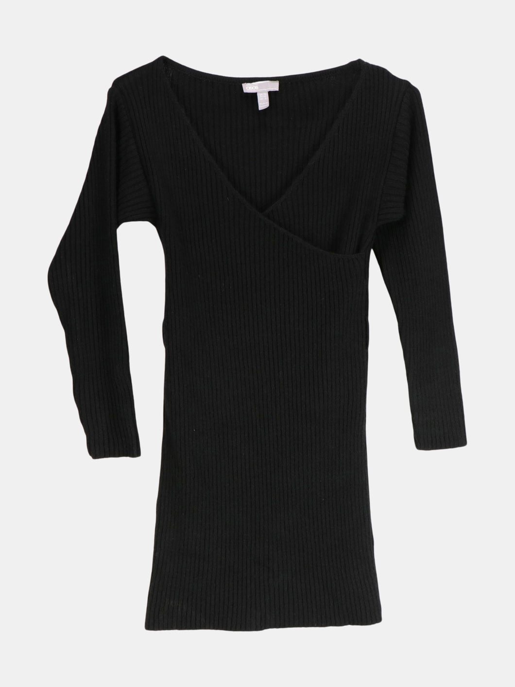 Asos Women's Black Vero Moda Tall Knitted Wrap Sweater Dress