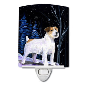 Starry Night Jack Russell Terrier Ceramic Night Light