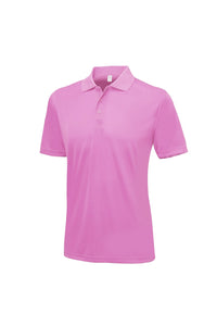 Mens Smooth Short Sleeve Polo Shirt - Hot Pink