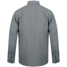 Load image into Gallery viewer, Henbury Mens Wicking Long Sleeve Work Shirt (Slate Grey)