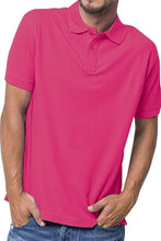 Load image into Gallery viewer, Russell Mens 100% Cotton Short Sleeve Polo Shirt (Fuchsia)
