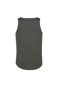 Just Cool Mens Sports Gym Plain Tank/Vest Top - Charcoal