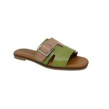 Load image into Gallery viewer, Libera Leather Flat Sandal With Engraving