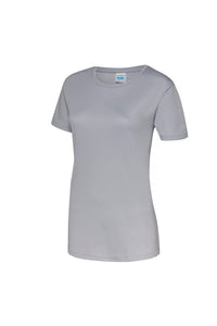 Just Cool Womens/Ladies Sports Plain T-Shirt (Heather Gray)