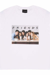 Friends Girls Group Photo Crop Top (White)