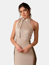 Load image into Gallery viewer, Aurelio Knit Evening Dress with Bow-Tie Detail