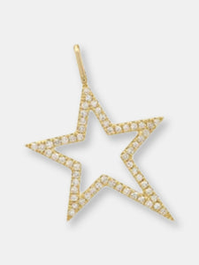 Small Pave Open Star Charm