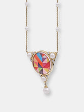 Load image into Gallery viewer, Pops Of Passion Pearl &amp; Diamond Mosaic Necklace In 14K Yellow Gold Plated Sterling Silver