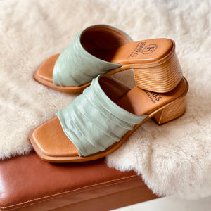 Turan leather heeled sandal