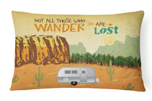 Load image into Gallery viewer, 12 in x 16 in  Outdoor Throw Pillow Airstream Camper Camping Wander Canvas Fabric Decorative Pillow