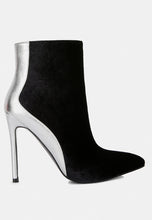 Load image into Gallery viewer, Slade Metallic Highlight Black High Heeled Ankle Boots