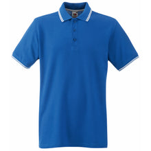 Load image into Gallery viewer, Fruit Of The Loom Mens Tipped Short Sleeve Polo Shirt (Royal Blue/White)