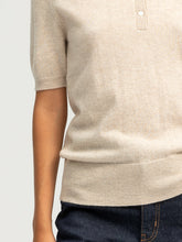 Load image into Gallery viewer, Polo Short Sleeve Sweater - Oatmeal