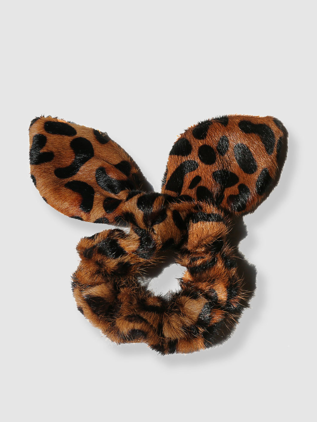 Leather Scrunchie - Leopard