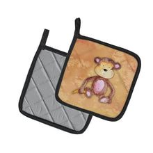 Load image into Gallery viewer, Monkey Watercolor Pair of Pot Holders