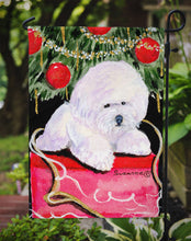 Load image into Gallery viewer, 11&quot; x 15 1/2&quot; Polyester Christmas Tree With  Bichon Frise Garden Flag 2-Sided 2-Ply