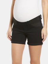 Load image into Gallery viewer, 7&#39; ROLLED TO 5&#39; RE:DENIM SHORT W/ SIDE PANNELS IN BLACK