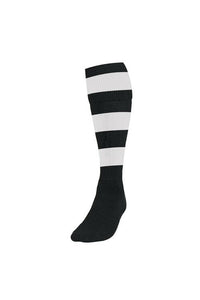 Precision Unisex Adult Hooped Football Socks (Black/White)