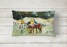 Load image into Gallery viewer, 12 in x 16 in  Outdoor Throw Pillow Polo at the Point Canvas Fabric Decorative Pillow