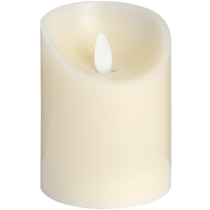 Hill Interiors Flickering Flame LED Wax Candle (Cream) (3 x 6in)