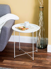 Load image into Gallery viewer, Foldable Round Multi-Purpose Side Accent Metal Table, Matte White