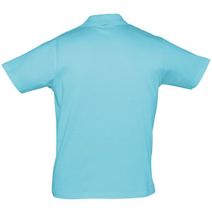 SOLS Mens Prescott Jersey Short Sleeve Polo Shirt (Blue Atoll)