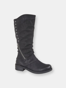 Womens/Ladies Sasha Long Boots - Black
