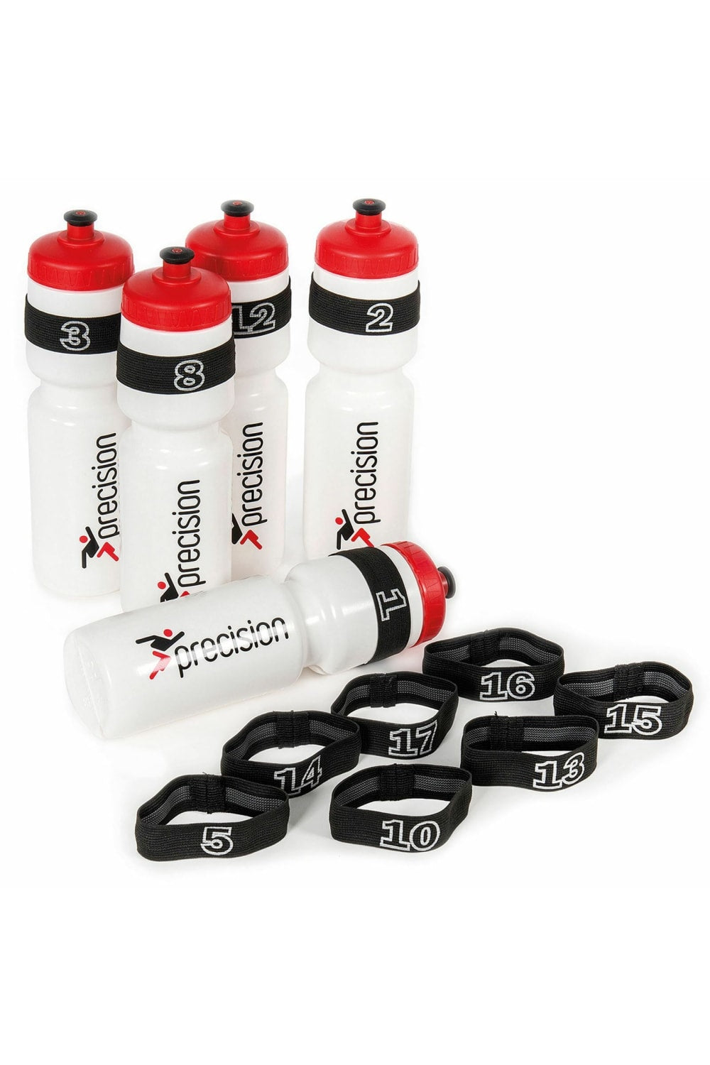Precision Elastic Bottle Numbers (Pack of 17) (Black/White) (One Size)