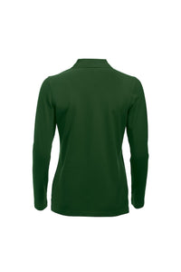 Womens/Ladies Classic Marion Long-Sleeved Polo T-Shirt - Bottle Green
