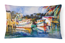 Load image into Gallery viewer, 12 in x 16 in  Outdoor Throw Pillow Fly Creek Fish Market Canvas Fabric Decorative Pillow