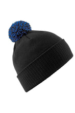 Load image into Gallery viewer, Adults Unisex Snowstar Beanie - Black/Bright Royal