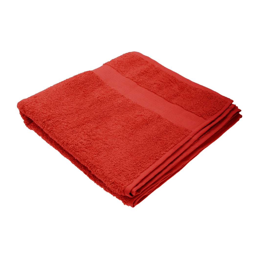 Jassz Premium Heavyweight Plain Bath Towel 28 x 56 inches (Red) (One Size)
