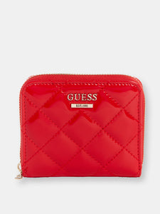 Guess Women's Melise Small Zip Around Suede Wallet