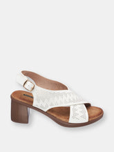 Load image into Gallery viewer, Lala White Heeled Sandals