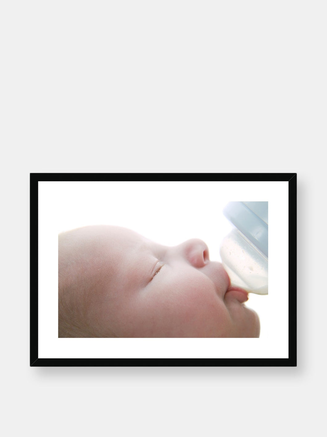 Baby Nursing Bottle Framed & Mounted Print
