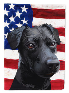 Patterdale Terrier Dog American Flag Garden Flag 2-Sided 2-Ply