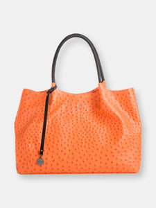 Naomi - Orange Vegan Leather Tote Bag