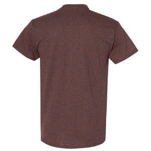 Gildan Mens Heavy Cotton Short Sleeve T-Shirt (Pack of 5) (Russet)