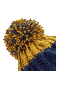 Beechfield Unisex Adults Apres Cuffed Beanie (Oxford Navy/Mustard)