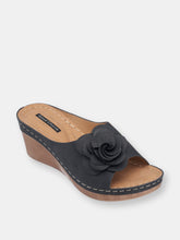 Load image into Gallery viewer, Tokyo Black Wedge Sandals